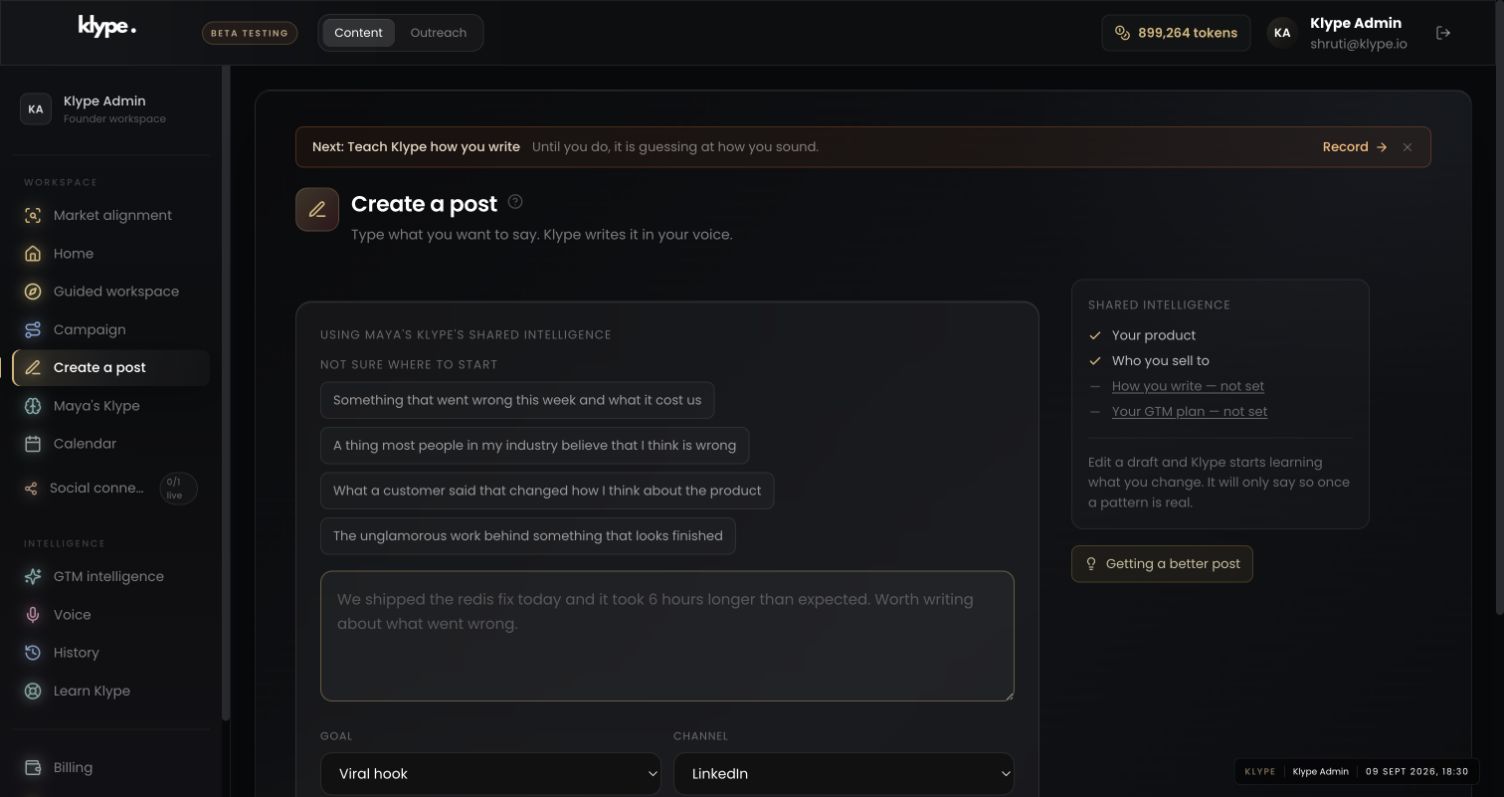 Freelancers in the Klype platform
